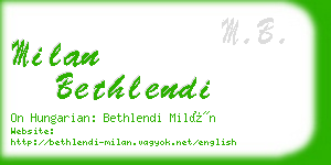 milan bethlendi business card